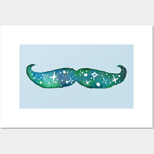 Eco Green Space Mustache Posters and Art